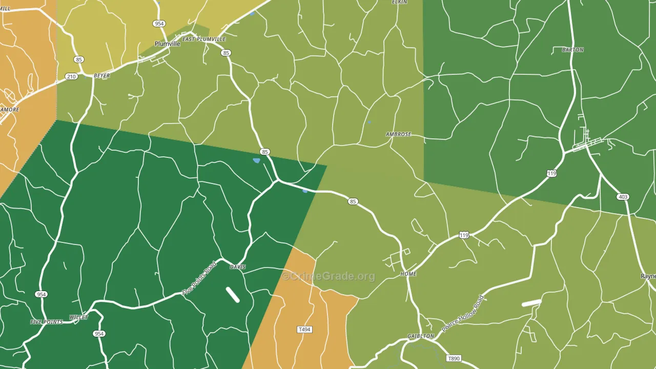 Home, PA Map of Murder Rates