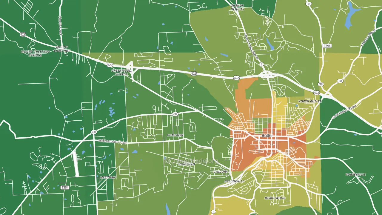 Homeacre-Lyndora, PA Map of Murder Rates