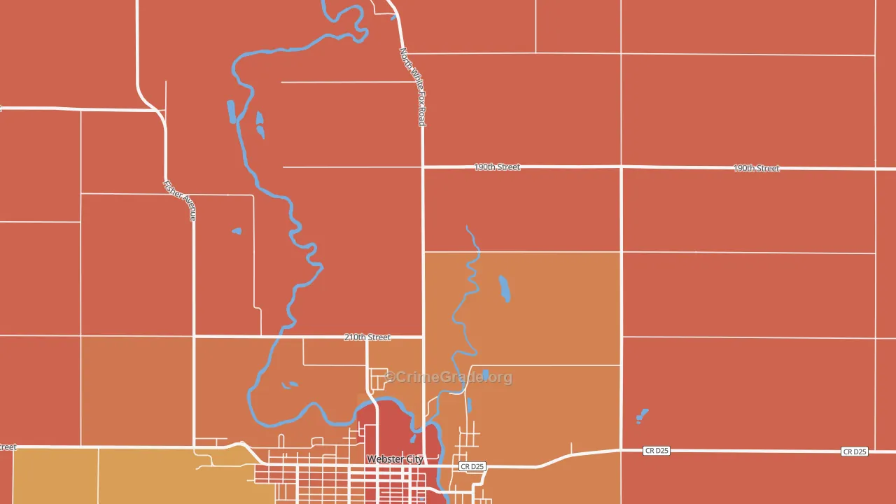 Homer, IA Map of Murder Rates