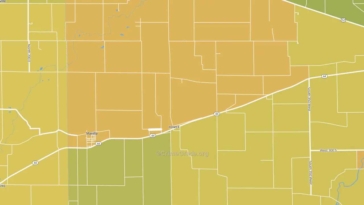 Homer, IN Map of Murder Rates