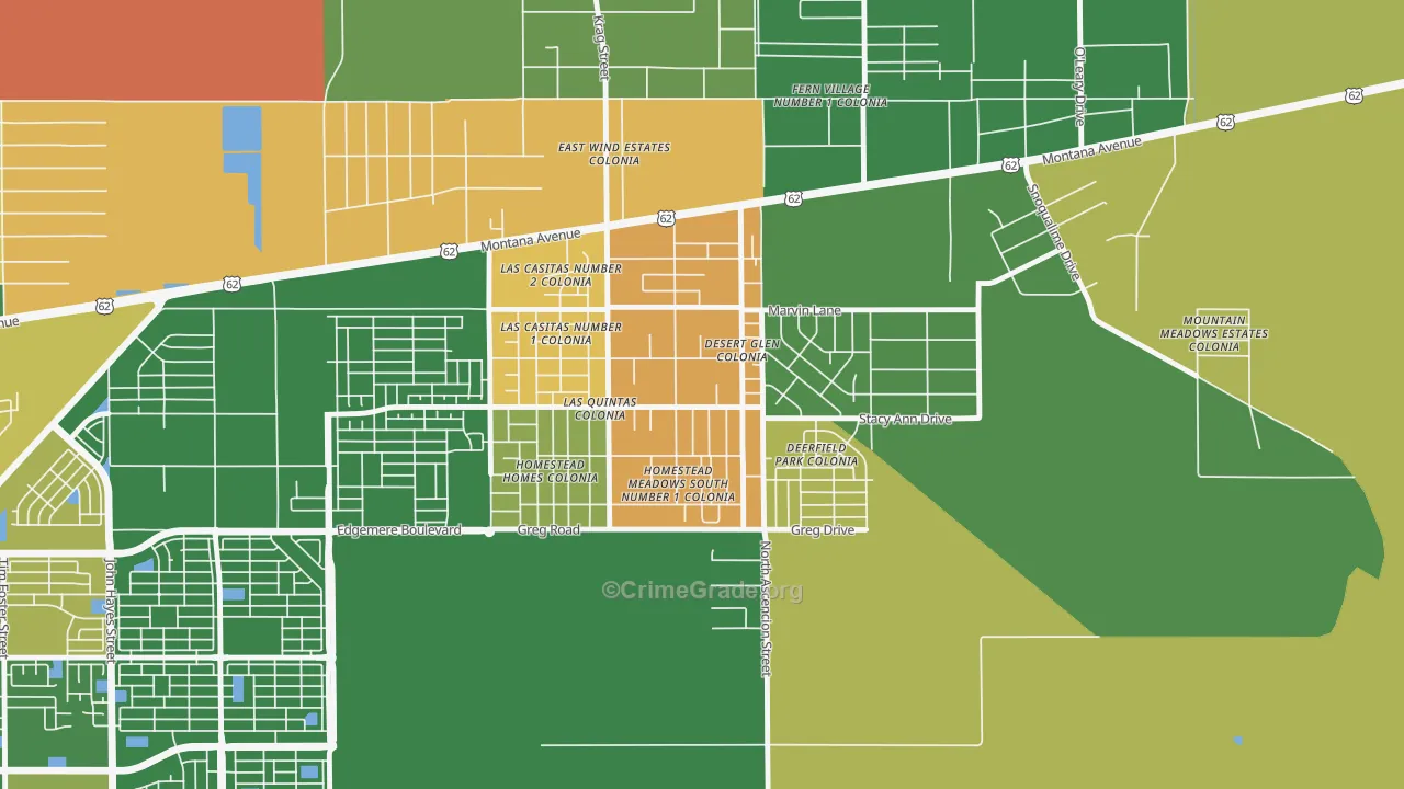 Homestead Meadows South, TX Map of Murder Rates