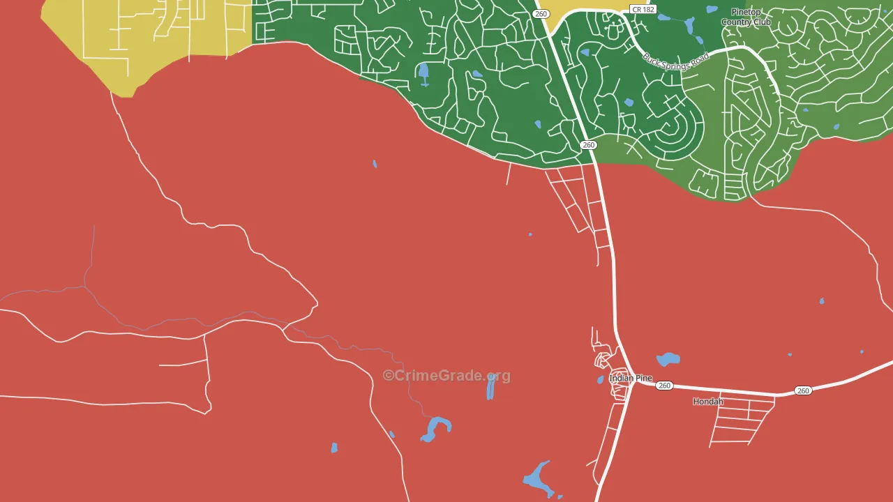 Hondah, AZ Map of Murder Rates