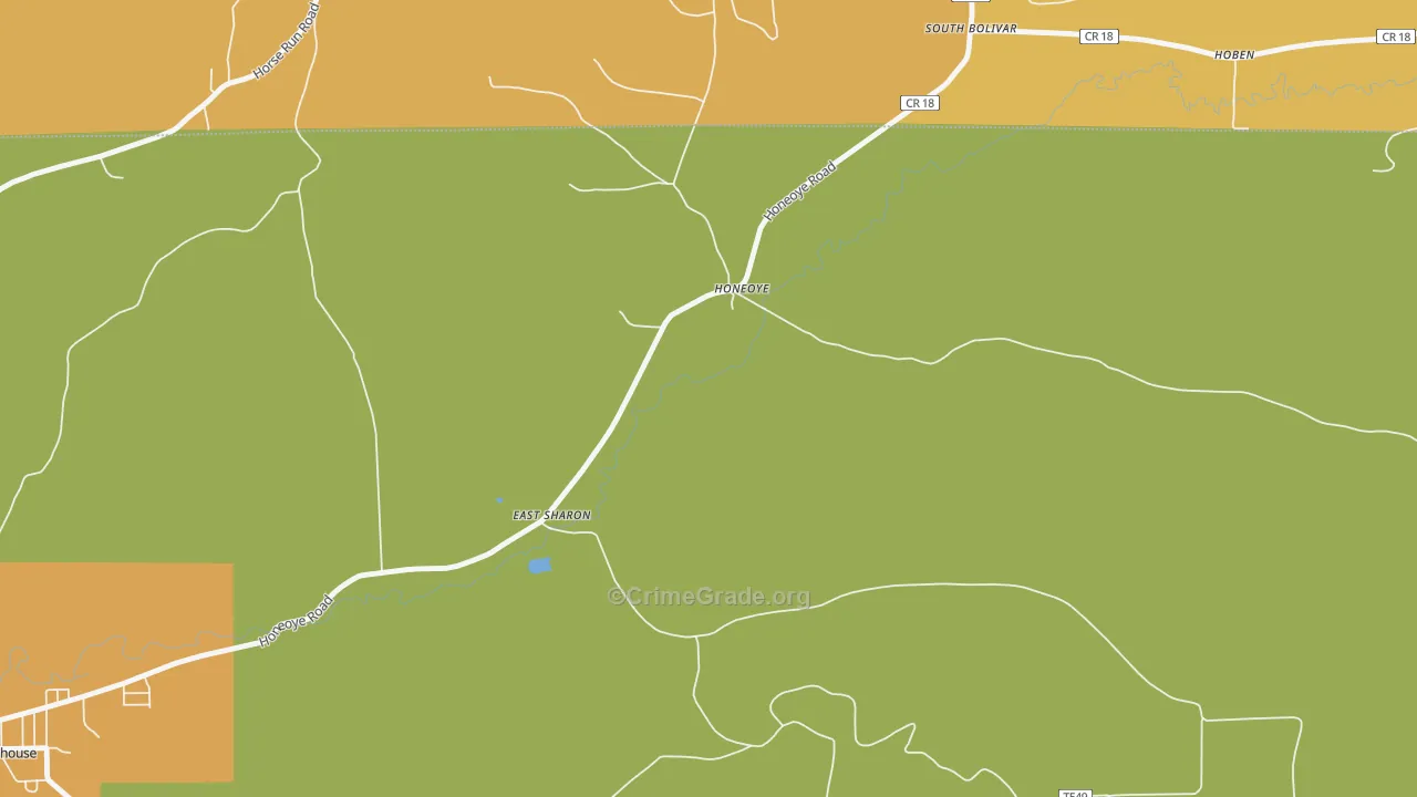 Honeoye, PA Map of Murder Rates