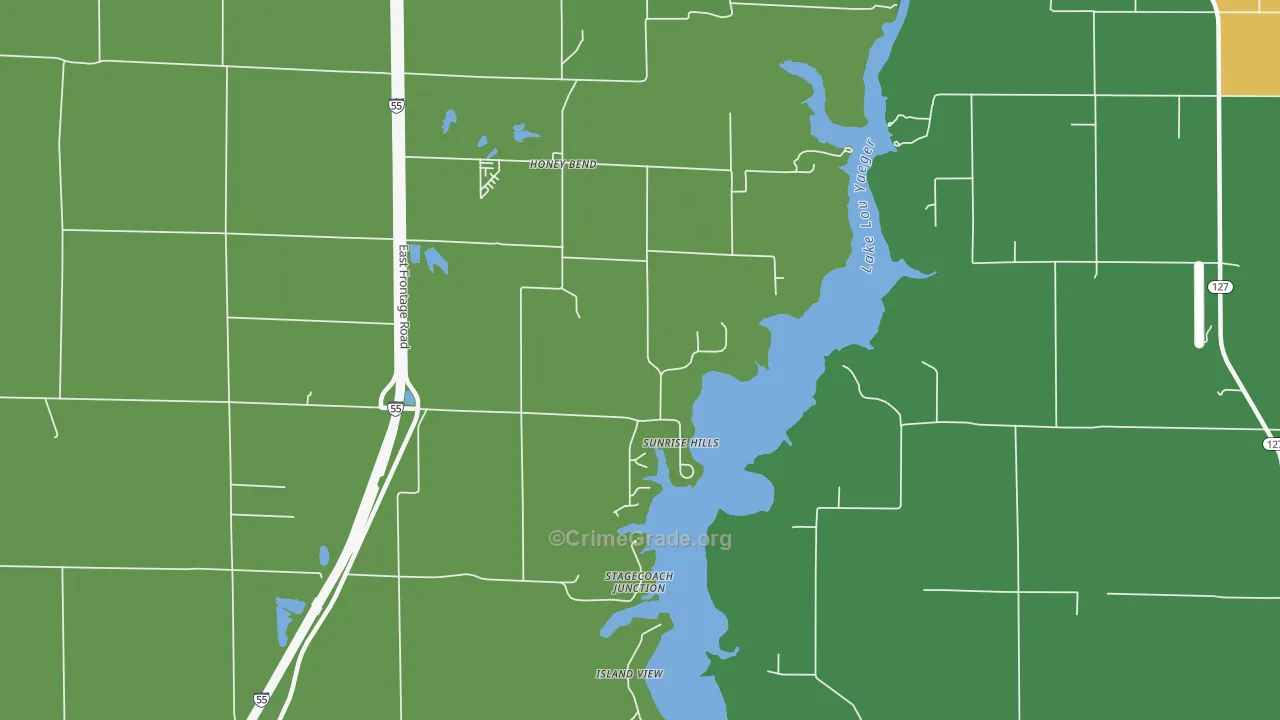 Honey Bend, IL Map of Murder Rates