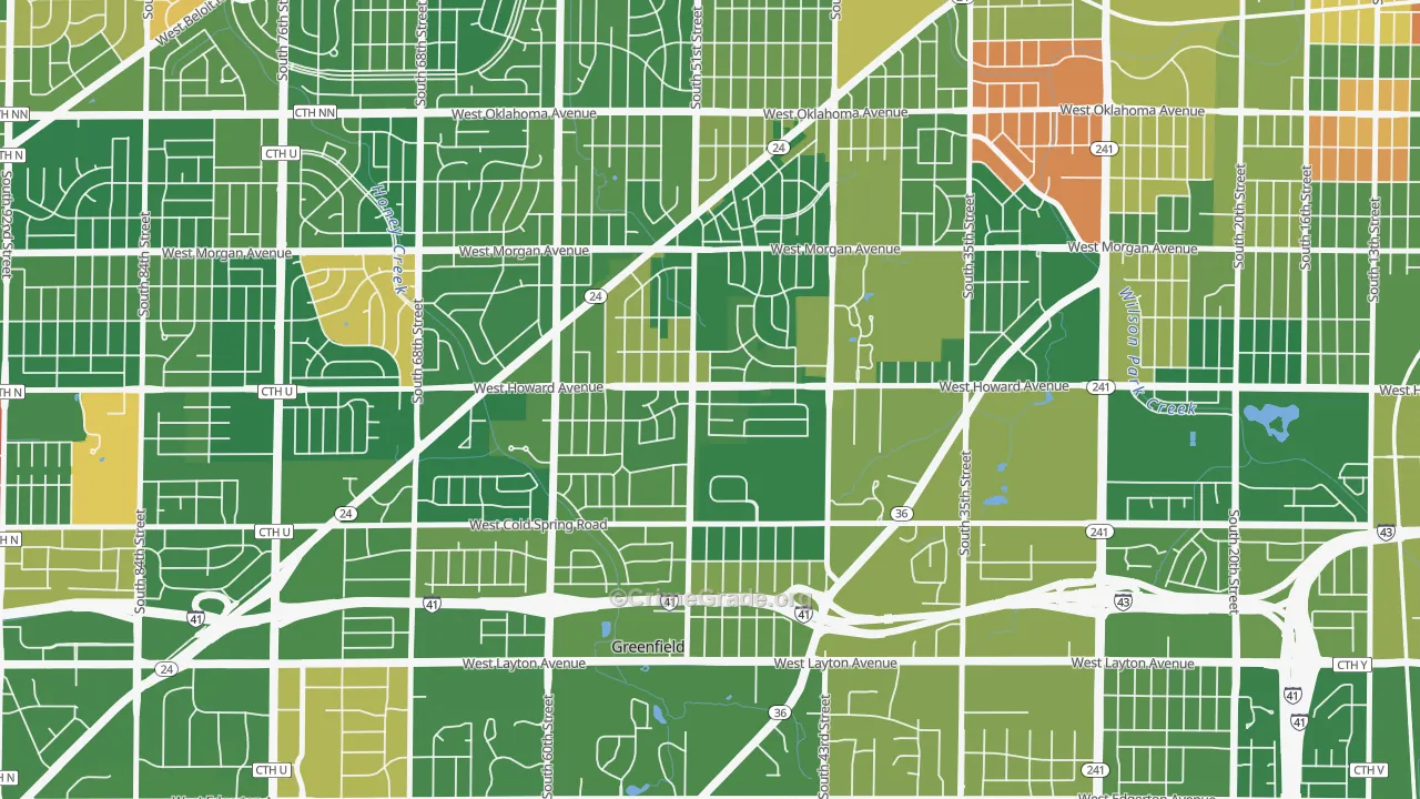 Honey Creek Manor, Milwaukee, WI Map of Murder Rates