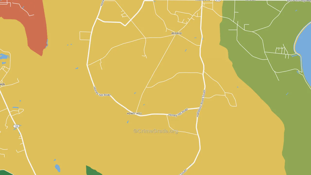 Honey Hill, NC Map of Murder Rates