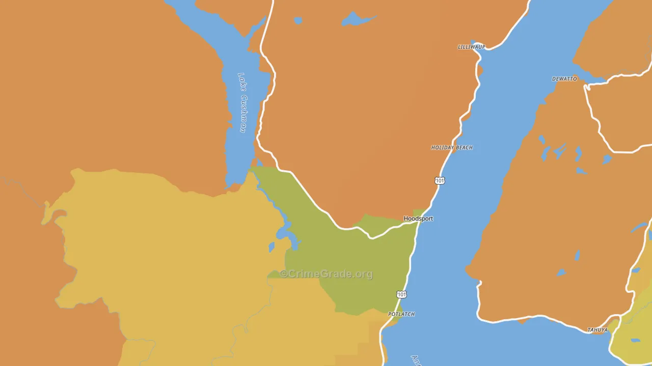 Hoodsport, WA Map of Murder Rates