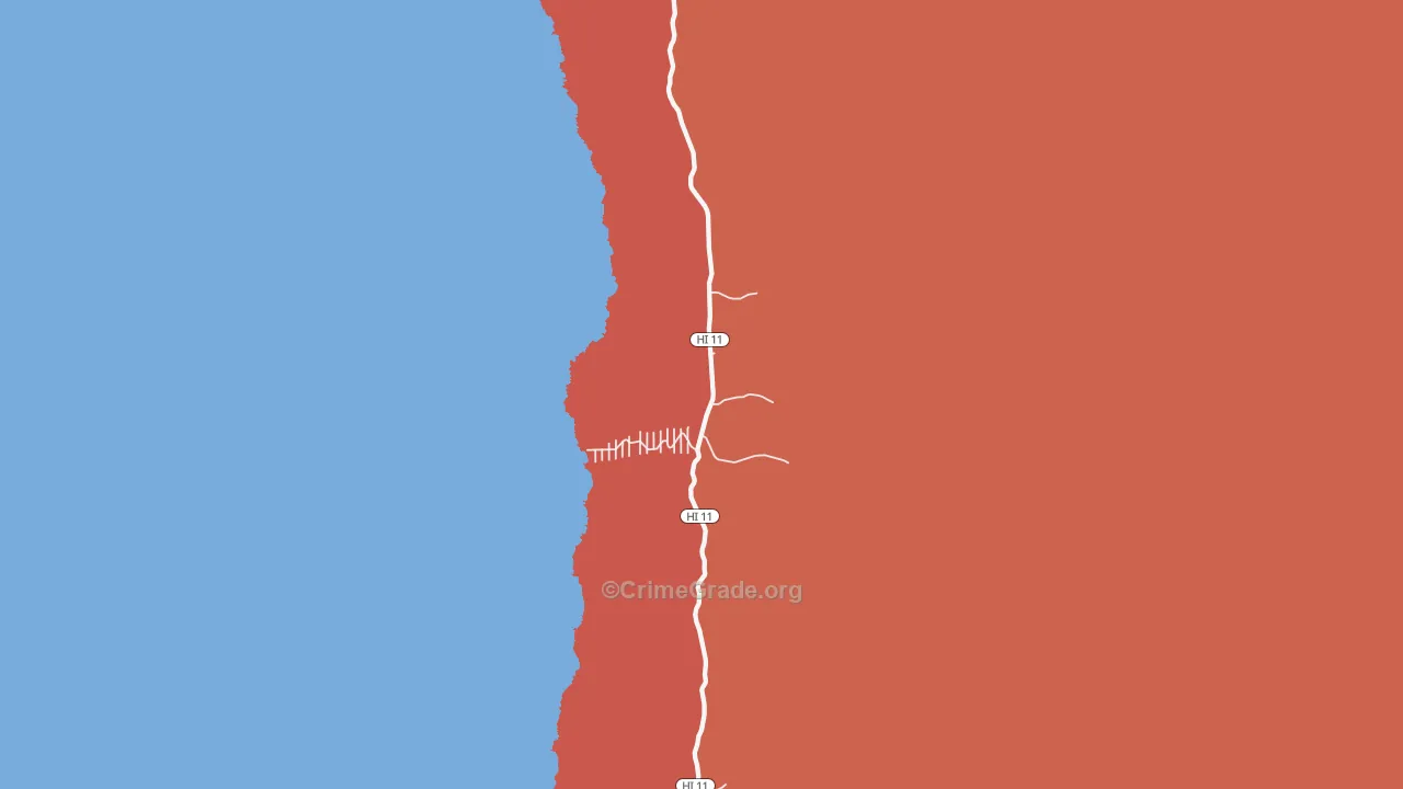 Hookena, HI Map of Murder Rates