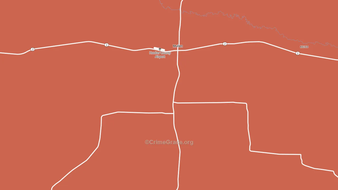 Hooker County, NE Map of Murder Rates