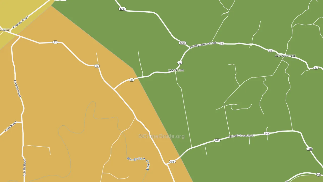Hooktown, KY Map of Murder Rates
