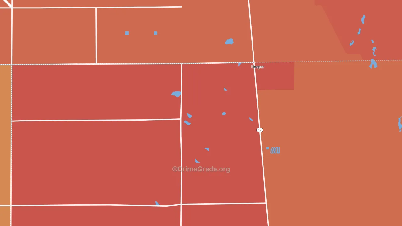 Hooper, CO Map of Murder Rates