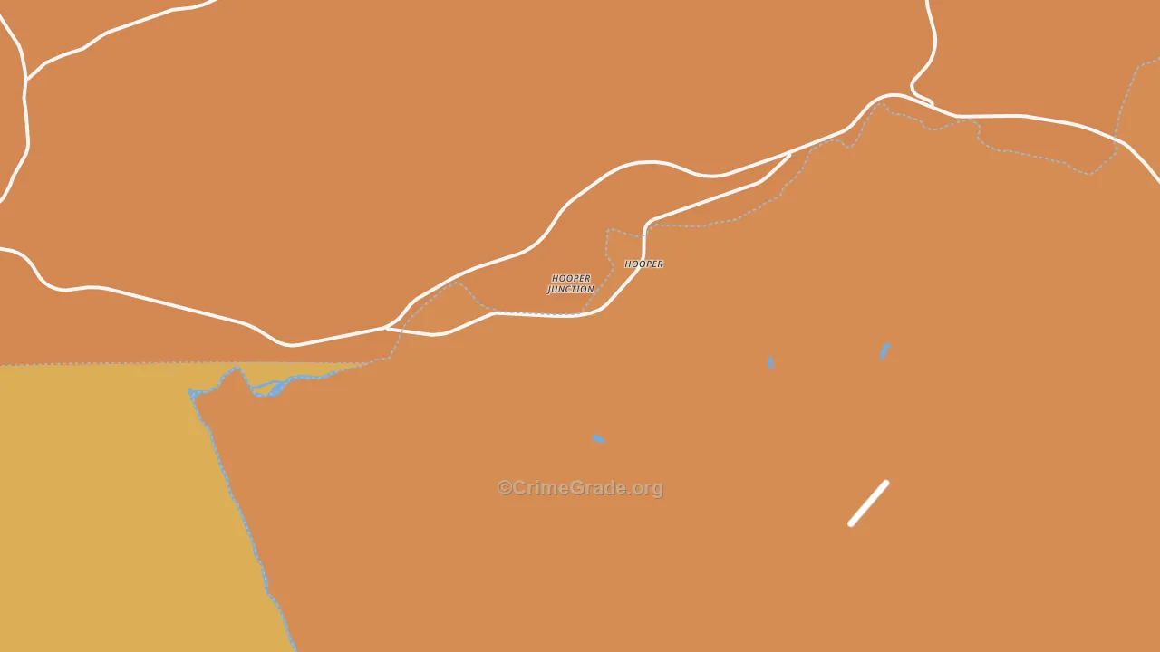 Hooper, WA Map of Murder Rates