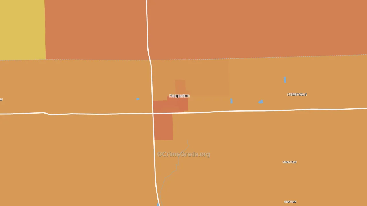 Hoopeston, IL Map of Murder Rates