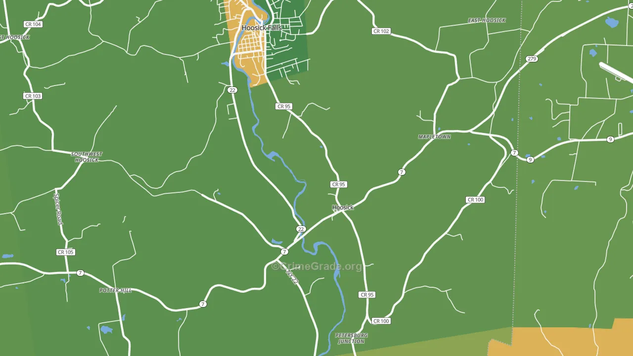 Hoosick, NY Map of Murder Rates