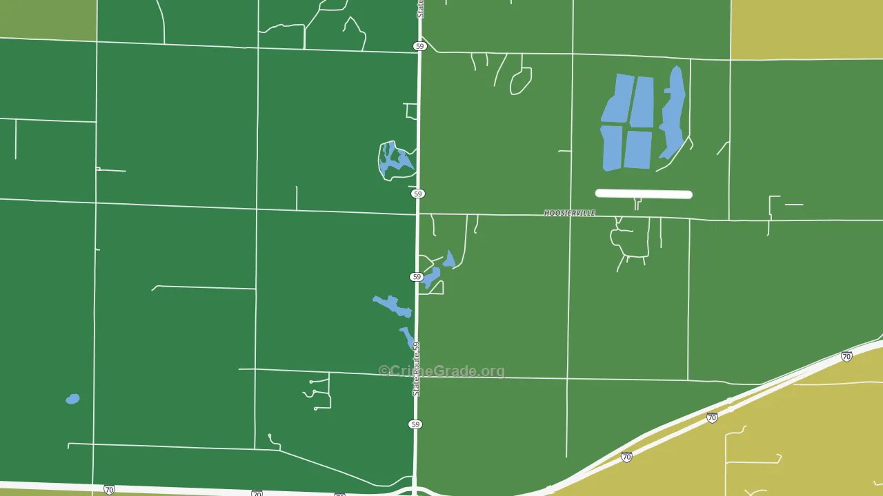 Hoosierville, IN Map of Murder Rates