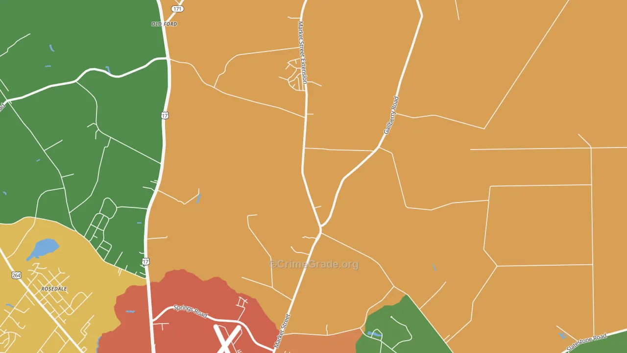 Hootentown, NC Map of Murder Rates