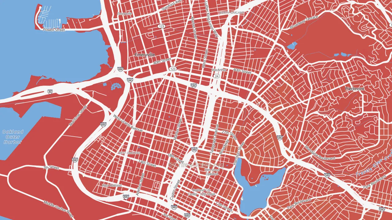 Hoover-Foster, Oakland, CA Map of Murder Rates