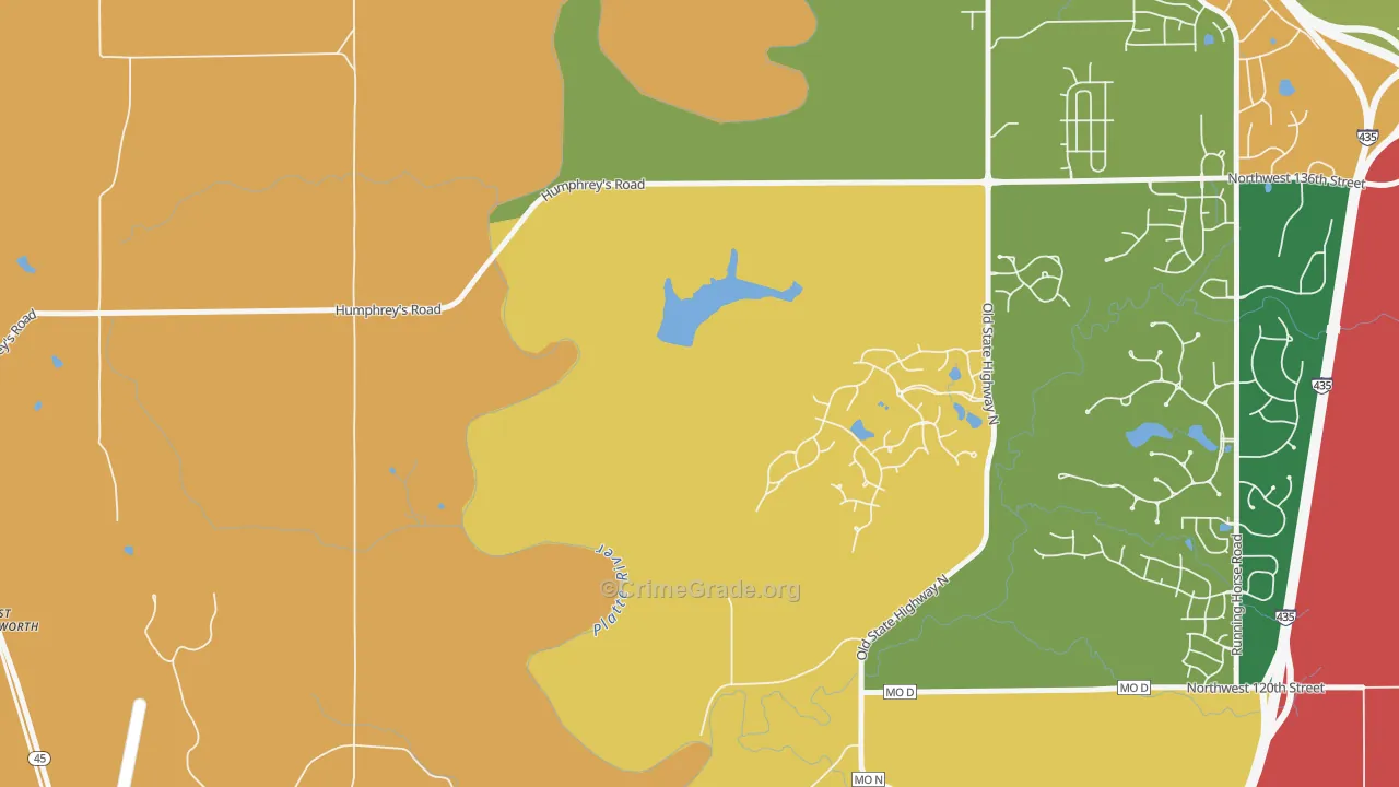 Hoover, MO Map of Murder Rates