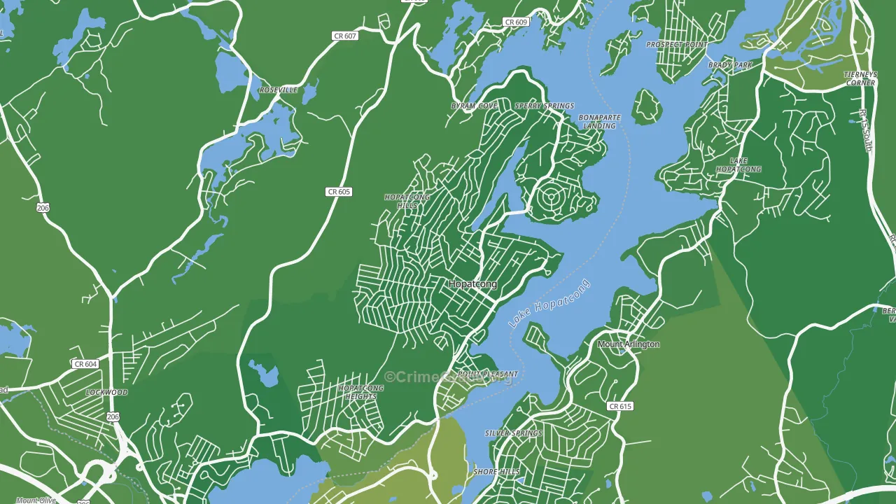 Hopatcong, NJ Map of Murder Rates