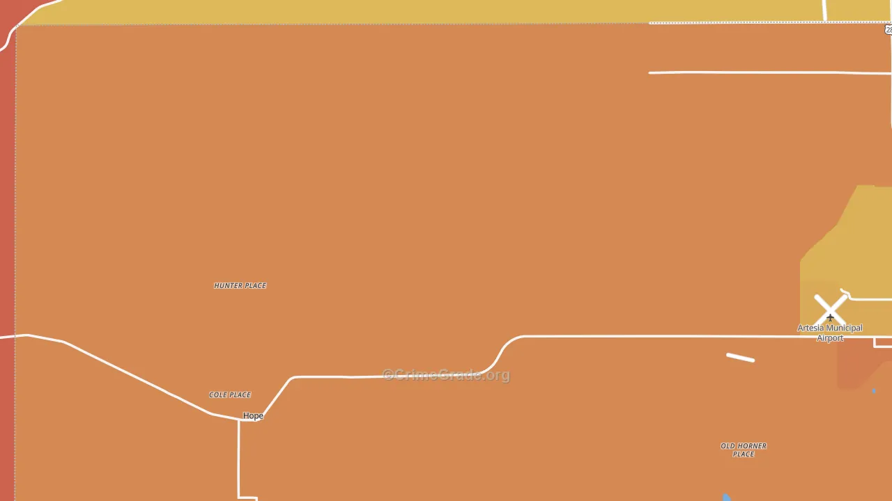Hope, NM Map of Murder Rates
