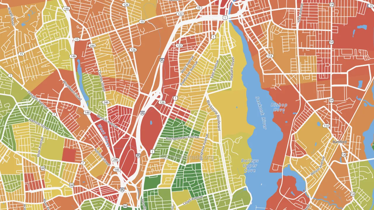 Hope, Providence, RI Map of Murder Rates
