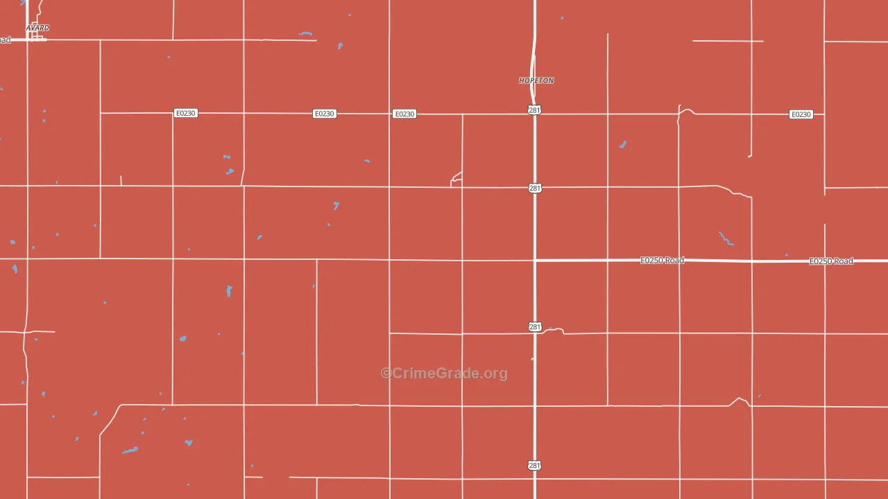 Hopeton, OK Map of Murder Rates