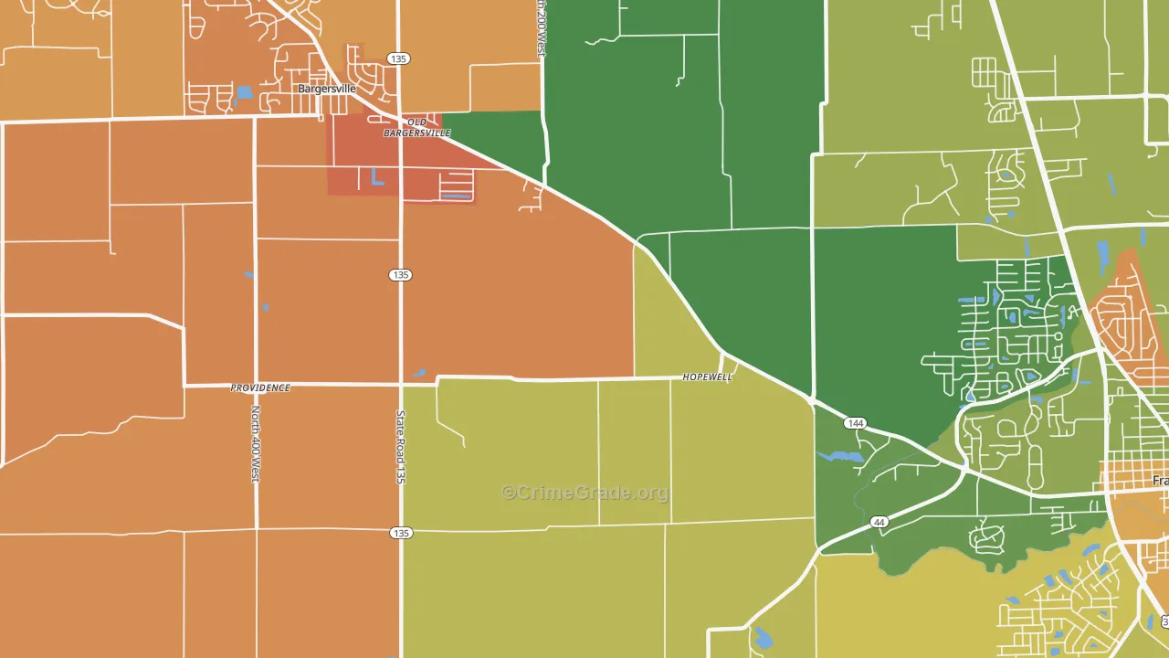 Hopewell, IN Map of Murder Rates