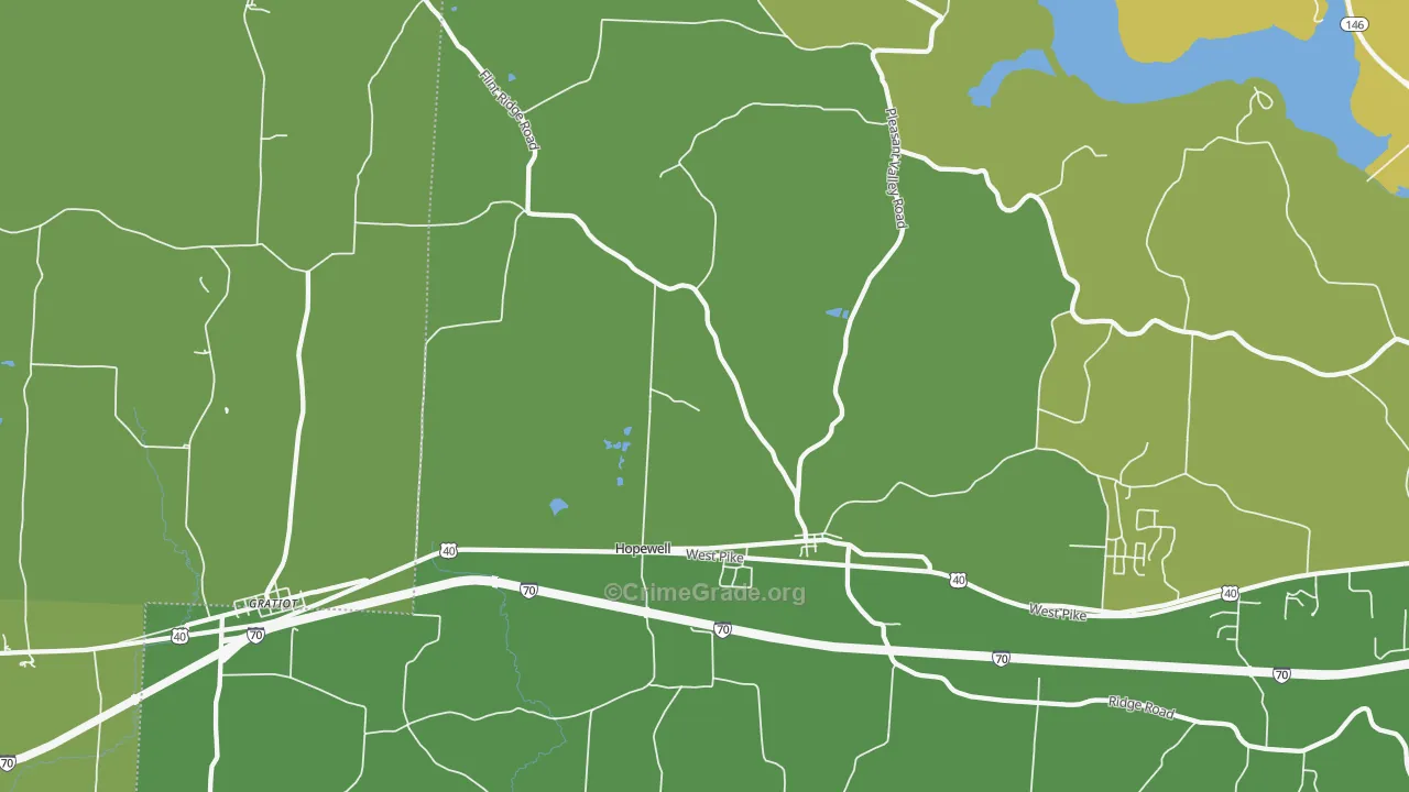 Hopewell, OH Map of Murder Rates