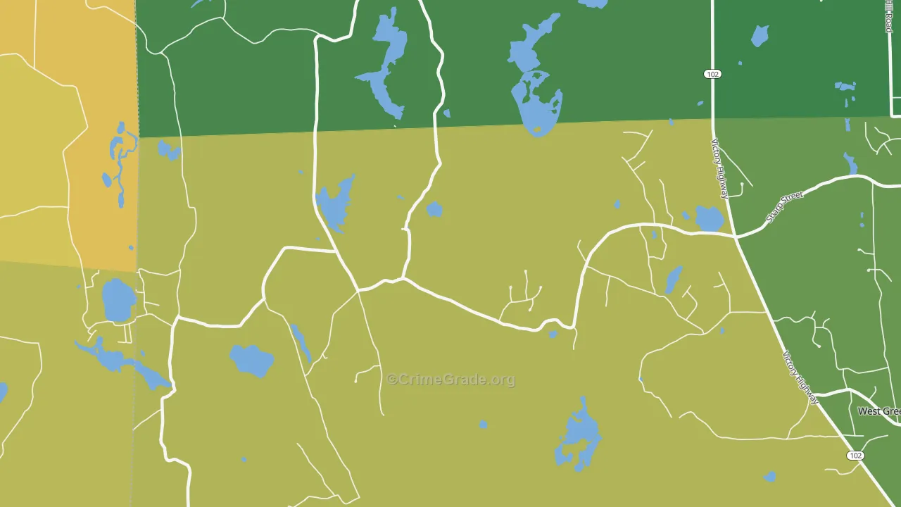 Hopkins Hollow, RI Map of Murder Rates