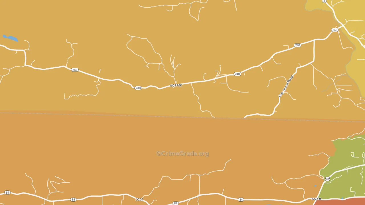 Hopper, AR Map of Murder Rates