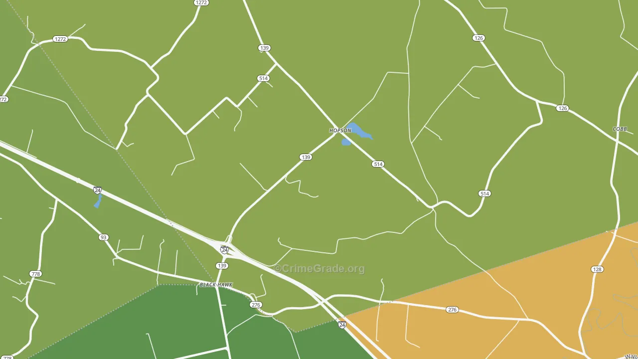 Hopson, KY Map of Murder Rates