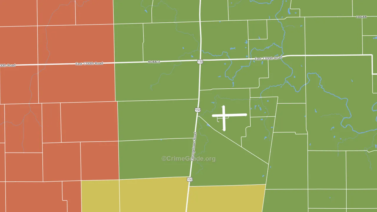 Horace, IL Map of Murder Rates