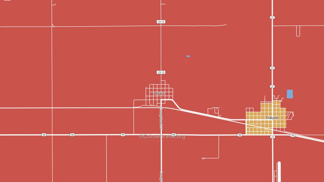 Horace, KS Map of Murder Rates