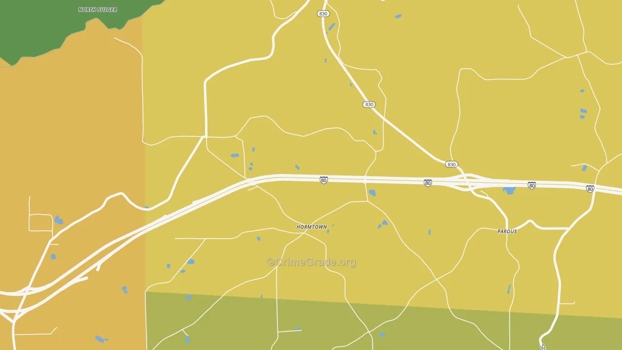 Hormtown, PA Map of Murder Rates
