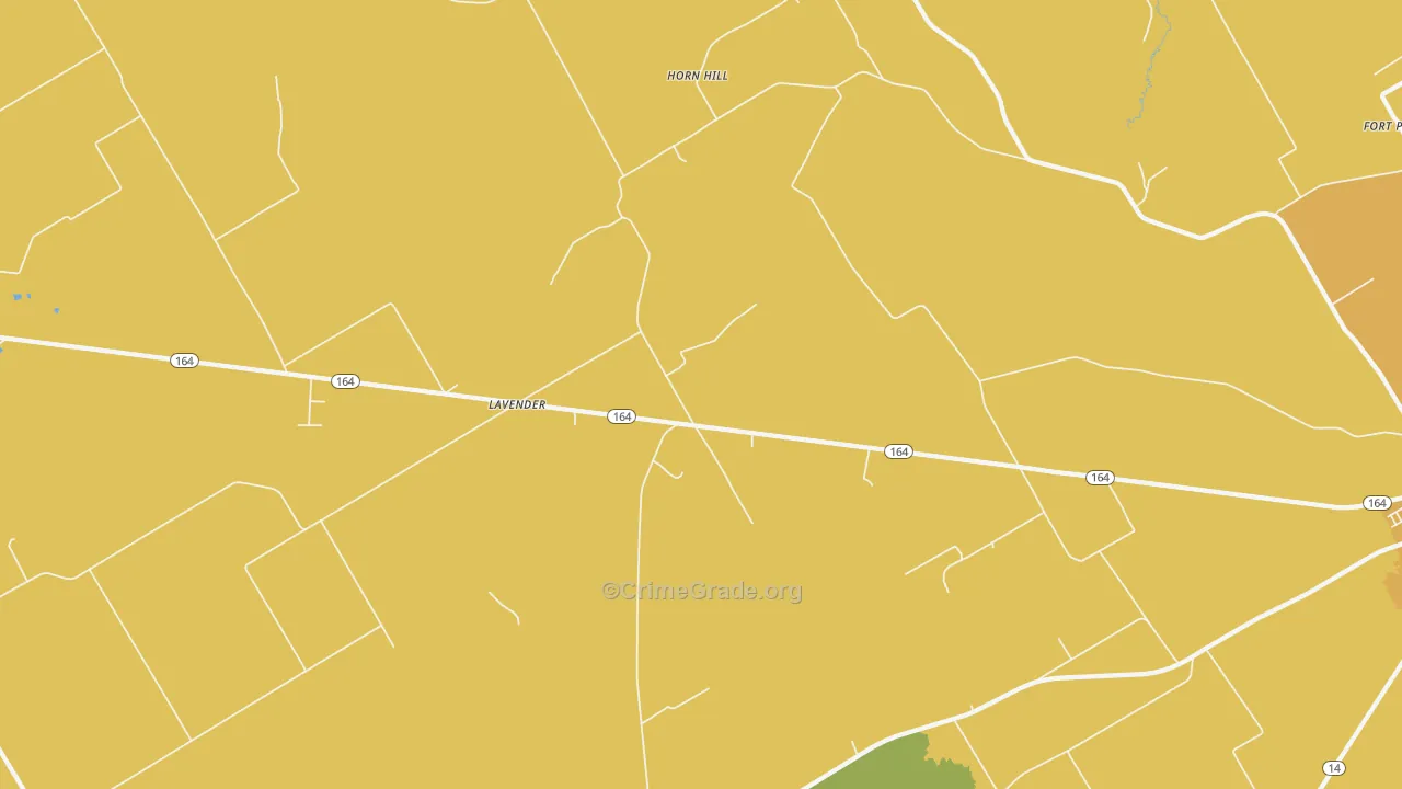 Horn Hill, TX Map of Murder Rates