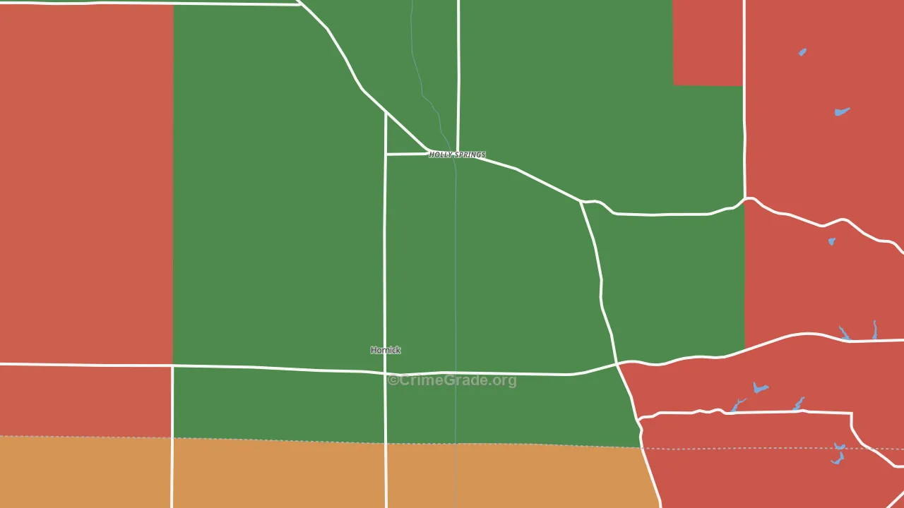 Hornick, IA Map of Murder Rates