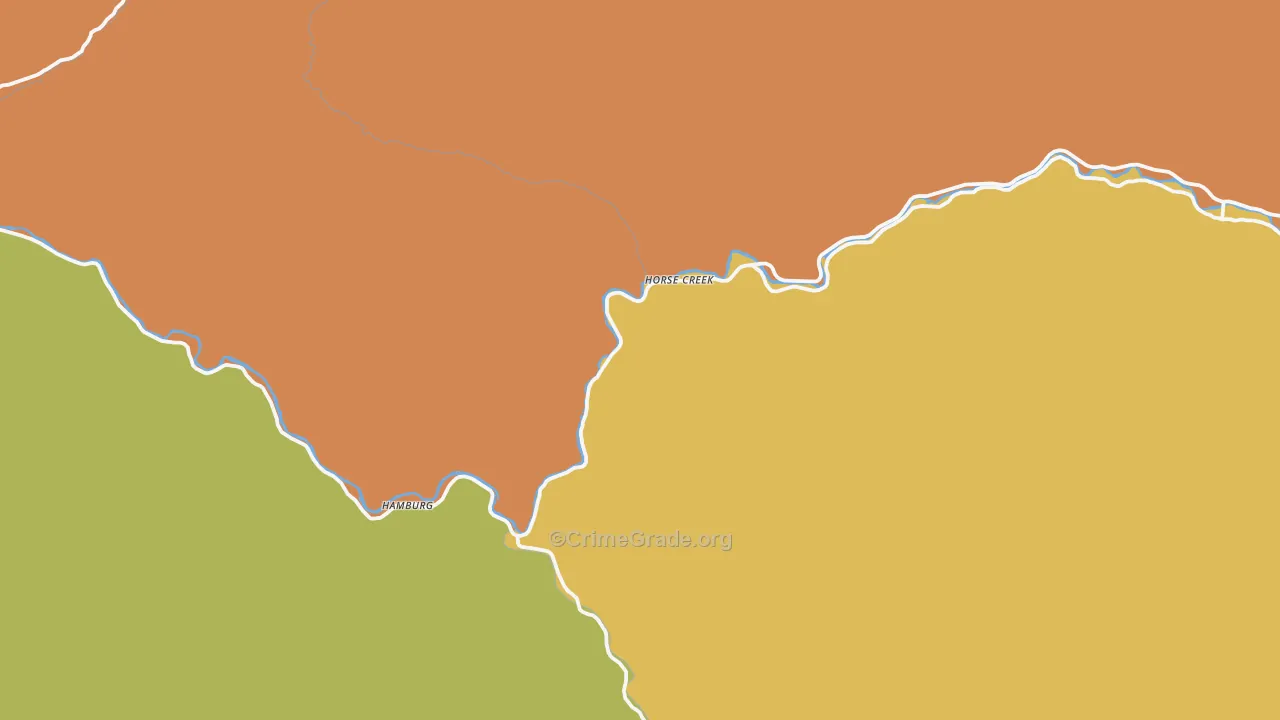 Horse Creek, CA Map of Murder Rates