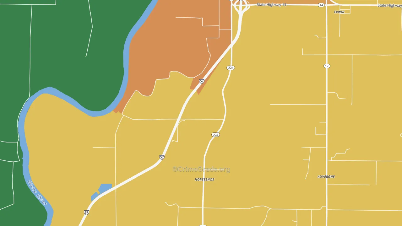 Horseshoe, AR Map of Murder Rates