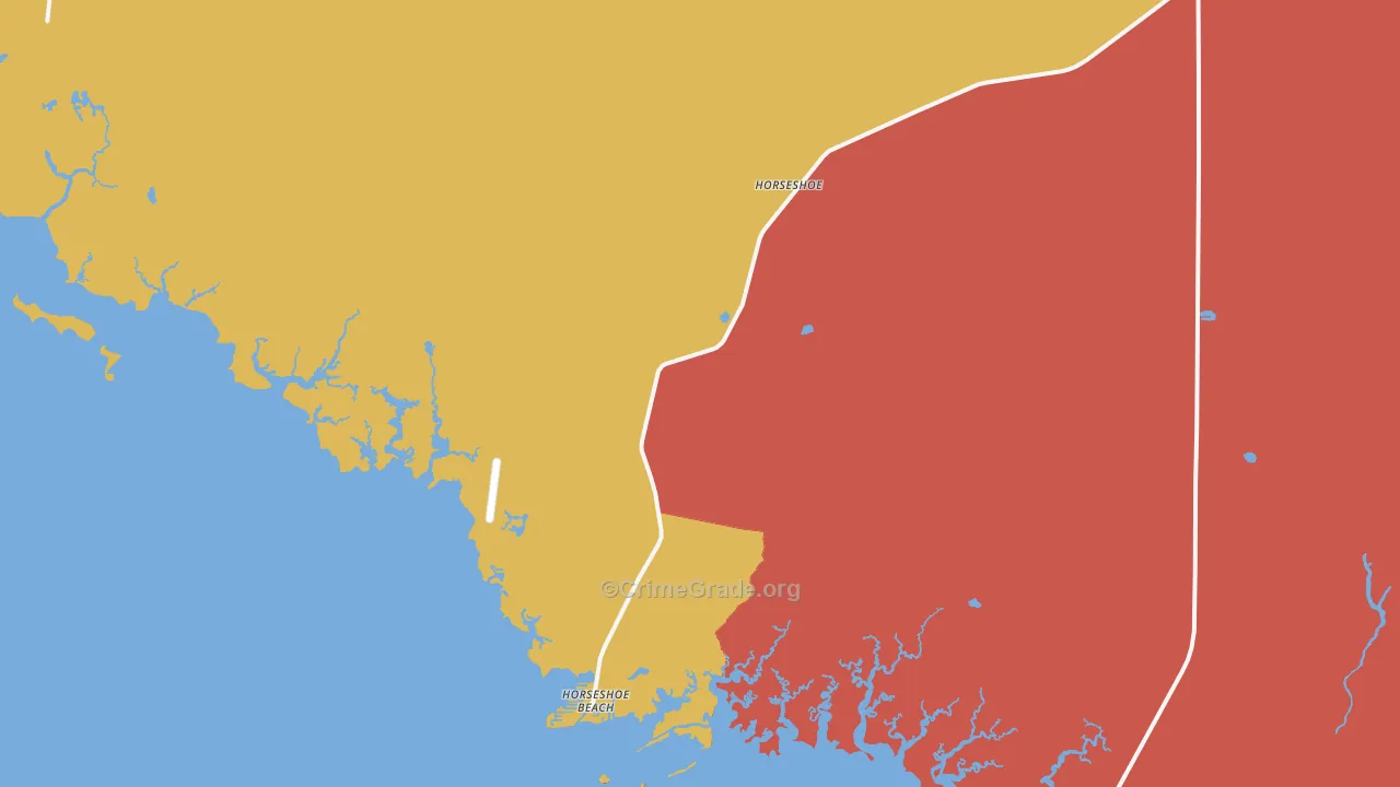 Horseshoe Beach, FL Map of Murder Rates