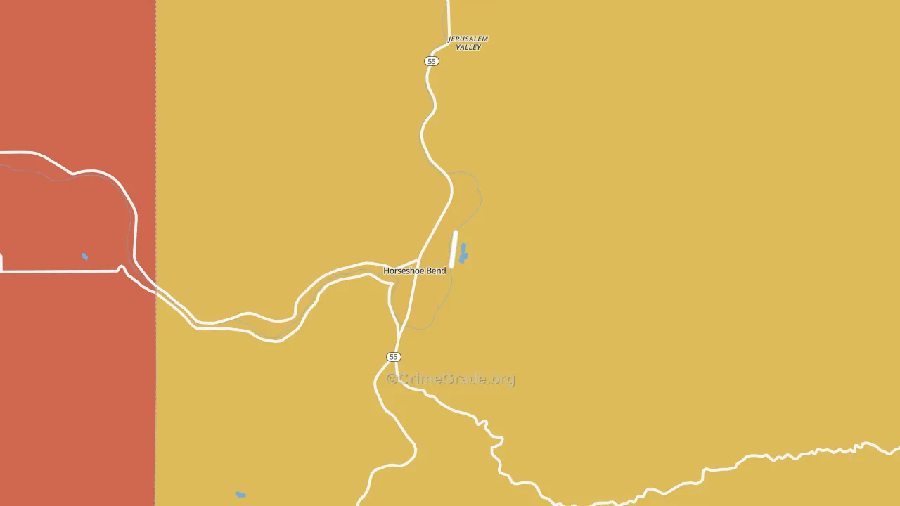 Horseshoe Bend, ID Map of Murder Rates