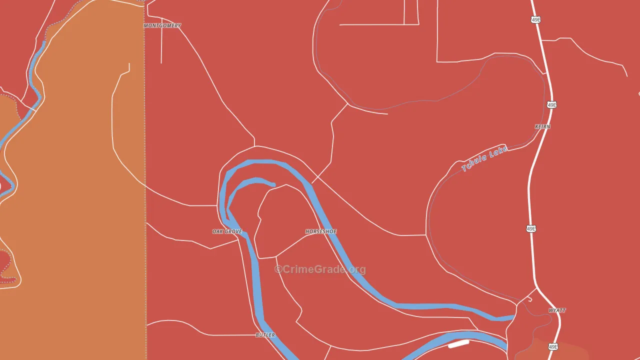 Horseshoe, MS Map of Murder Rates