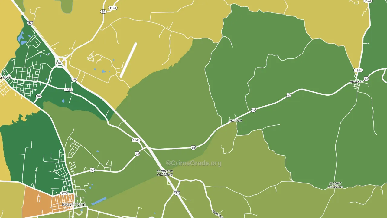 Horton, KY Map of Murder Rates