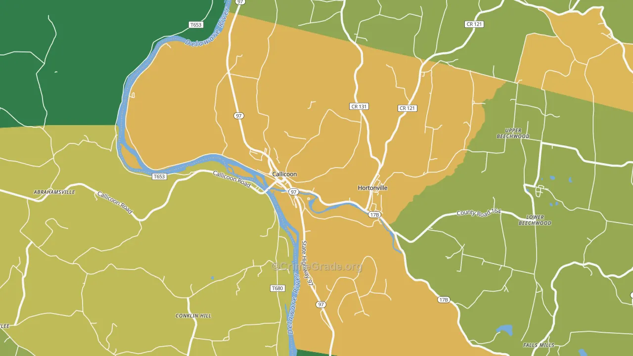 Hortonville, NY Map of Murder Rates