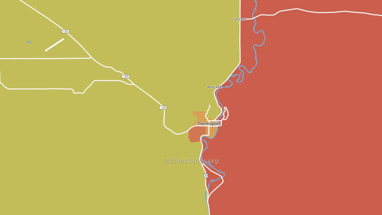 Hot Springs County, WY Map of Murder Rates
