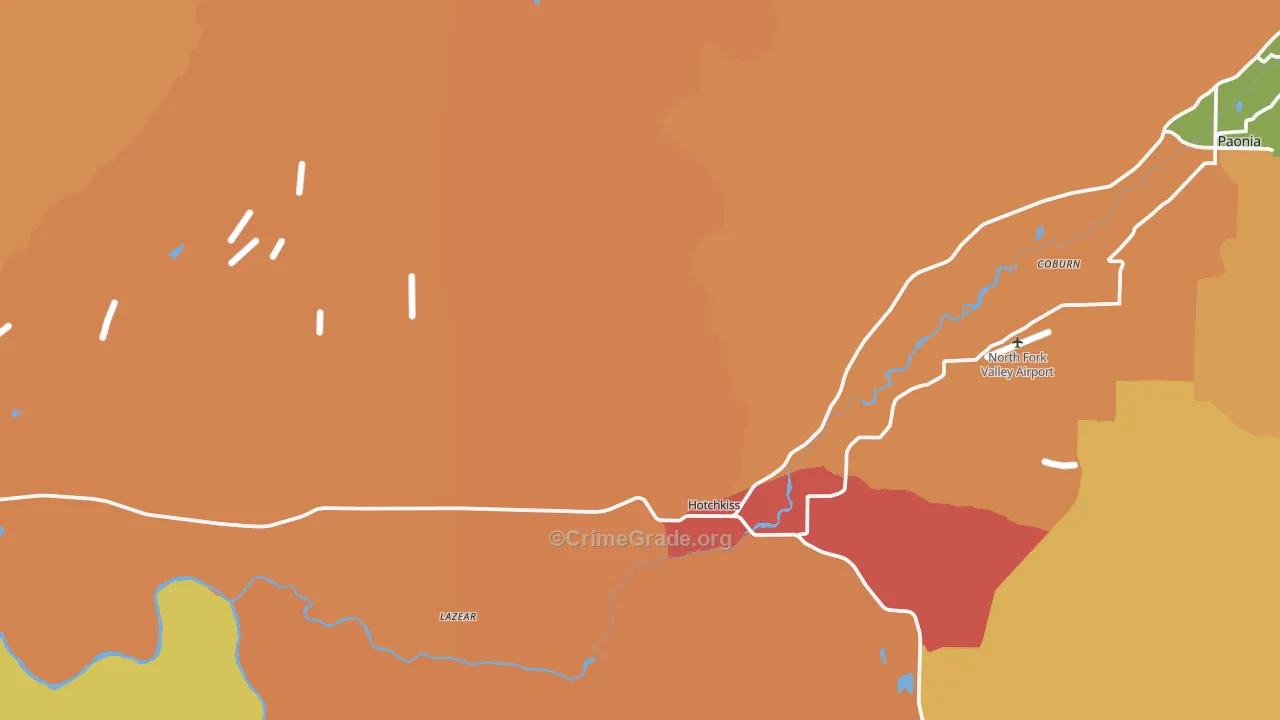 Hotchkiss, CO Map of Murder Rates
