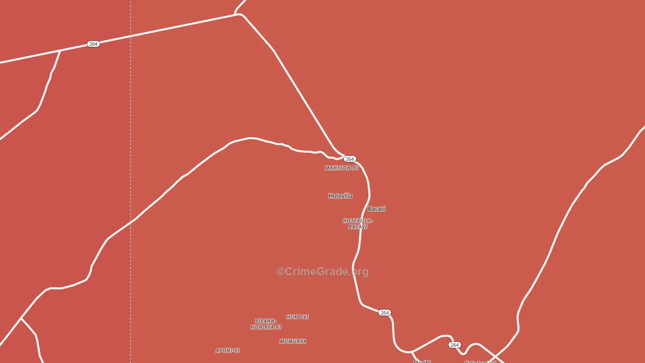 Hotevilla, AZ Map of Murder Rates
