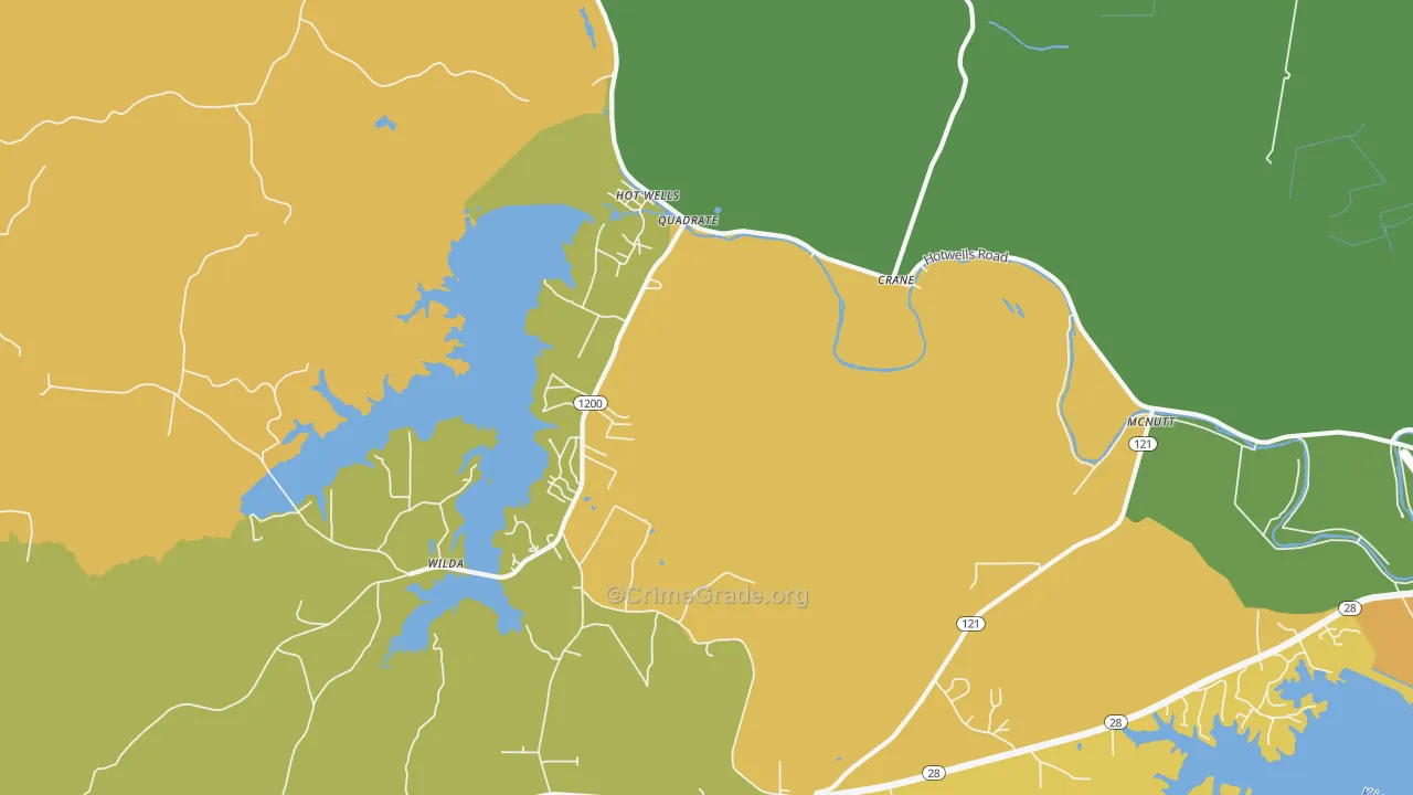 Hotwells, LA Map of Murder Rates