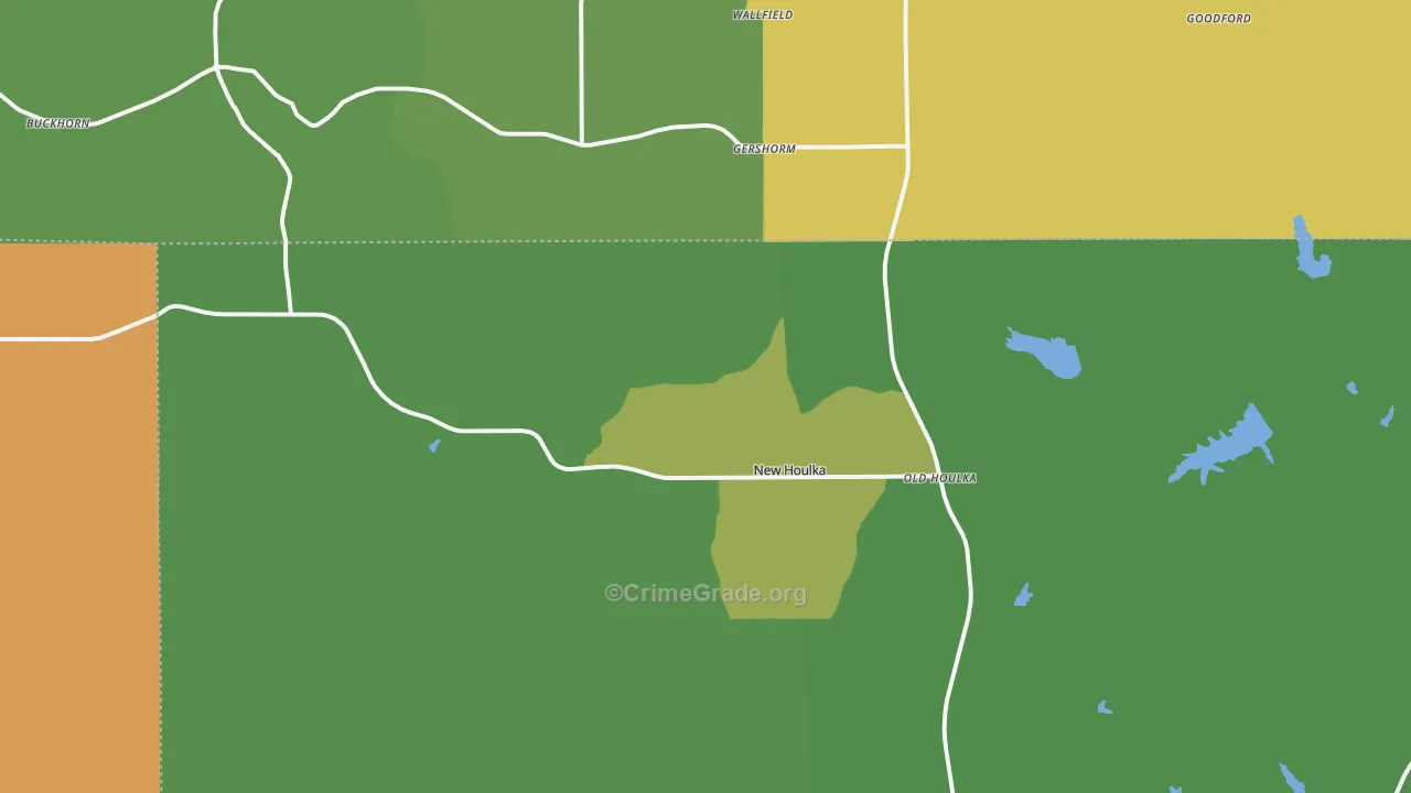 Houlka, MS Map of Murder Rates