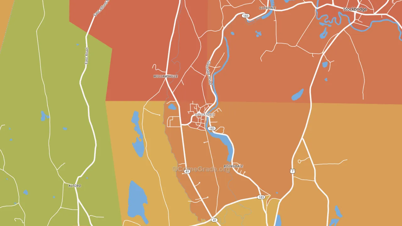 Housatonic, MA Map of Murder Rates
