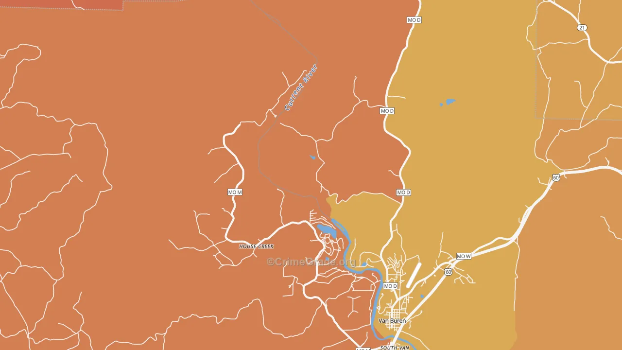 House Creek, MO Map of Murder Rates